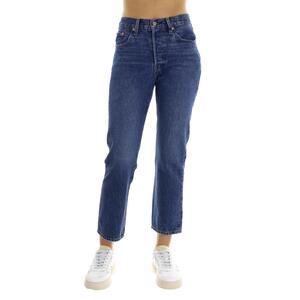 JEANS 501 CROP LEVI'S BLU